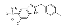 6-chloro-2-[(4-methylphenyl)methyl]-3H-benzimidazole-5-sulfonamide Structure