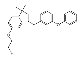 1-(2-fluoroethoxy)-4-[2-methyl-5-(3-phenoxyphenyl)pentan-2-yl]benzene结构式