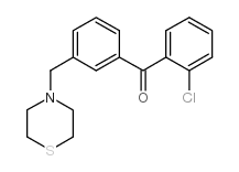2-CHLORO-3'-THIOMORPHOLINOMETHYL BENZOPHENONE structure