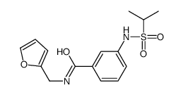 N-(furan-2-ylmethyl)-3-(propan-2-ylsulfonylamino)benzamide结构式