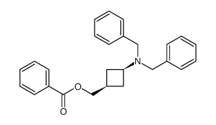 Cyclobutanemethanol, 3-[bis(phenylmethyl)amino]-, 1-benzoate, cis Structure