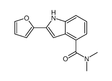 2-(furan-2-yl)-N,N-dimethyl-1H-indole-4-carboxamide结构式