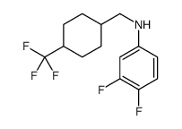 3,4-difluoro-N-[[4-(trifluoromethyl)cyclohexyl]methyl]aniline结构式