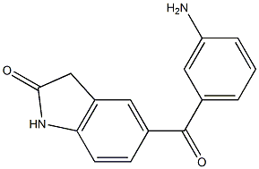 5-(3-aminobenzoyl)-1,3-dihydro-2H-Indol-2-one结构式