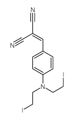 2-[[4-(bis(2-iodoethyl)amino)phenyl]methylidene]propanedinitrile Structure