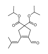 diisopropyl 3-formyl-4-(2-methylprop-1-enyl)cyclopent-3-ene-1,1-dicarboxylate Structure