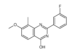 2-(3-fluorophenyl)-7-methoxy-8-methyl-1H-quinazolin-4-one结构式