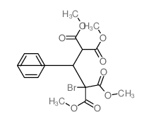 1,1,3,3-tetramethyl 1-bromo-2-phenyl-propane-1,1,3,3-tetracarboxylate structure