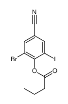 2-bromo-4-cyano-6-iodophenyl butyrate structure