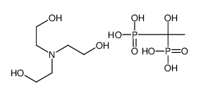 (1-hydroxyethylidene)bisphosphonic acid, compound with 2,2',2''-nitrilotris[ethanol] (1:1) Structure