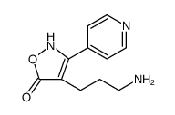 5(2H)-Isoxazolone, 4-(3-aminopropyl)-3-(4-pyridinyl)- Structure