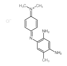 Methanaminium,N-[4-[(2,4-diamino-5-methylphenyl)imino]-2,5-cyclohexadien-1-ylidene]-N-methyl-,chloride (1:1) Structure