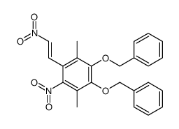 4,5-bis(benzyloxy)-3,6-dimethyl-2,β-dinitrostyrene结构式