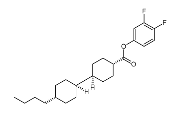 [1,1\'-Bicyclohexyl]-4-carboxylic acid, 4\'-butyl-, 3,4-difluorophenyl ester, (trans,trans)- structure