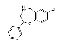 7-chloro-2-phenyl-2,3,4,5-tetrahydro-benzo[f][1,4]oxazepine结构式