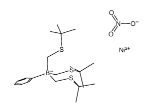 (phenyl(tris((tert-butylmethyl)thio)methyl)borate)Ni(NO3)结构式
