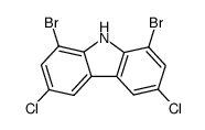 1,8-dibromo-3,6-dichloro-carbazole结构式