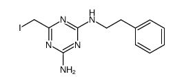 6-iodomethyl-N-phenethyl-[1,3,5]triazine-2,4-diamine Structure