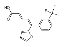 (2E,4Z)-5-(Furan-2-yl)-5-[3-(trifluoromethyl)phenyl]-2,4-pentadienoic acid结构式