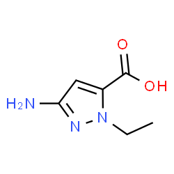 3-Amino-1-ethyl-1H-pyrazole-5-carboxylic acid structure