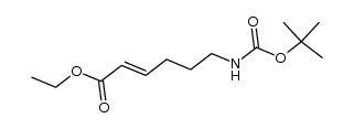 t-butyl (E)-5-(ethoxycarbonyl)pent-4-enylcarbamate结构式