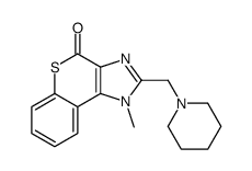 (1)BENZOTHIOPYRANO(3,4-d)IMIDAZOL-4(1H)-ONE, 1-METHYL-2-(1-PIPERIDINYL METHYL)-结构式