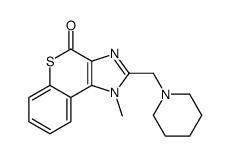 (1)BENZOTHIOPYRANO(3,4-d)IMIDAZOL-4(1H)-ONE, 1-METHYL-2-(1-PIPERIDINYL METHYL)- Structure