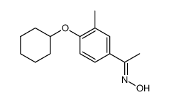 1-(4-cyclohexyloxy-3-methyl-phenyl)-ethanone oxime Structure