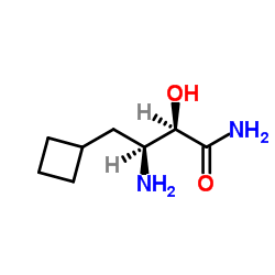 (2R,3S)-3-Amino-4-cyclobutyl-2-hydroxybutanamide结构式