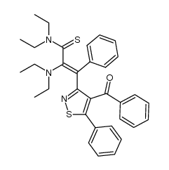 3-(4-Benzoyl-5-phenyl-3-isothiazolyl)-2-(diethylamino)-N,N-diethyl-3-phenylpropenthioamid Structure