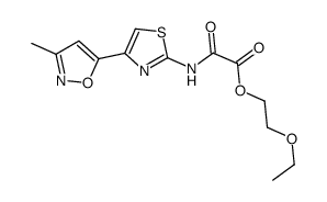 2-ethoxyethyl N-(4-(3-methyl-5-isoxazolyl)-2-thiazolyl)oxamate结构式