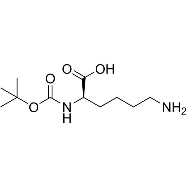 N-(叔丁氧羰基)-D-赖氨酸结构式