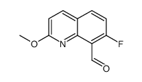 7-fluoro-2-methoxy-quinoline-8-carbaldehyde结构式