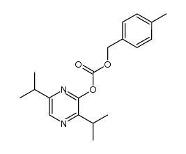 3,6-Diisopropyl-2-p-methylbenzyloxycarbonyloxypyrazine Structure
