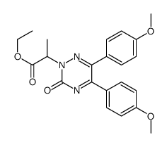 1,2,4-Triazine-2(3H)-acetic acid, 5,6-bis(4-methoxyphenyl)-alpha-methy l-3-oxo-, ethyl ester picture