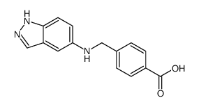 4-[(1H-indazol-5-ylamino)methyl]benzoic acid Structure