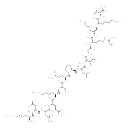 H-Lys-Asn-Asn-Gln-Lys-Ser-Glu-Pro-Leu-Ile-Gly-Arg-Lys-Lys-Thr-OH Structure