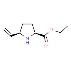 Proline, 5-ethenyl-, ethyl ester, cis- (9CI) Structure