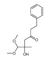 5-hydroxy-6,6-dimethoxy-5-methyl-1-phenylhexan-3-one结构式