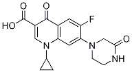 3-Quinolinecarboxylic acid, 1-cyclopropyl-6-fluoro-1,4-dihydro-4-oxo-7-(3-oxo-1-piperazinyl)- structure