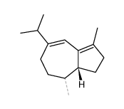 (-)-5-isopropyl-3,8-dimethyl-1,2,6,7,8,8a-hexahydro-azulene; (-)-iso-α-gurjunene Structure