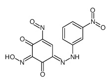 2-hydroxyimino-6-[(3-nitrophenyl)hydrazinylidene]-4-nitrosocyclohex-4-ene-1,3-dione Structure