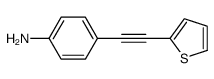 4-(2-thiophen-2-ylethynyl)aniline结构式