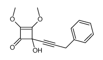 4-hydroxy-2,3-dimethoxy-4-(3-phenylprop-1-ynyl)cyclobut-2-en-1-one结构式