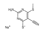 sodium 2-amino-4-methylthio-5-cyanopyrimidine-6-thiolate结构式