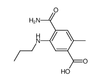 4-(aminocarbonyl)-2-methyl-5-(propylamino)benzoic acid Structure