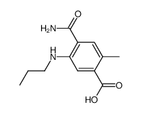 4-(aminocarbonyl)-2-methyl-5-(propylamino)benzoic acid结构式