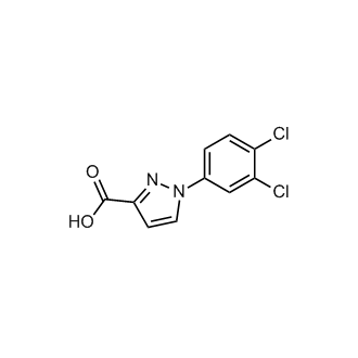 1-(3,4-二氯苯基)-1H-吡唑-3-羧酸结构式