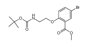 methyl 5-bromo-2-{[2-({[(1,1-dimethylethyl)oxy]carbonyl}amino)ethyl]oxy}benzoate结构式