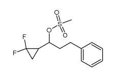 1-(2,2-difluorocyclopropyl)-3-phenylpropyl methanesulfonate Structure